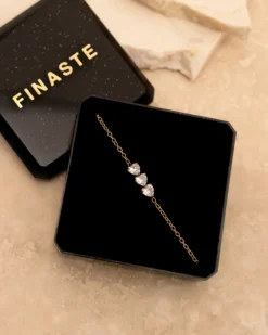 Finaste Triple love sieraden set goud kleurig Online
