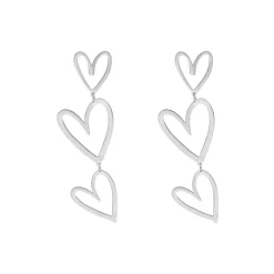 Finaste Triple open heart earrings Clearance