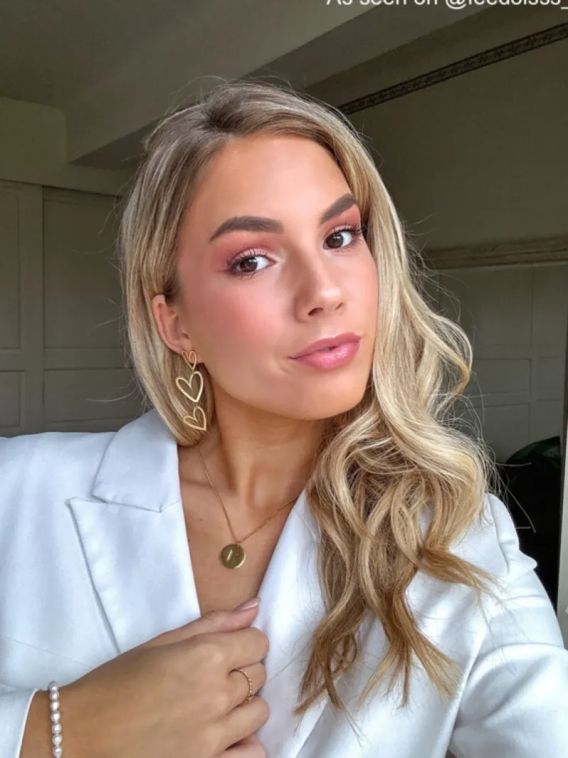 Finaste Triple open heart earrings goldplated New