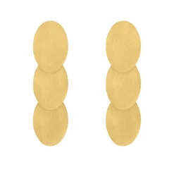 Finaste Triple oval earrings goldplated New