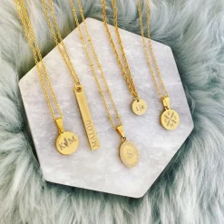 Finaste Twee Initialen ketting goud kleurig New