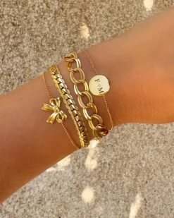 Finaste Twin chain bracelet goldplated Fashion
