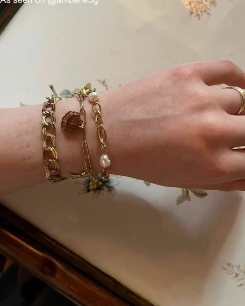 Finaste Twin chain bracelet goldplated Fashion