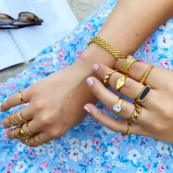 Finaste Twist ring goud kleurig Outlet