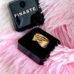 Finaste Twist ring goud kleurig Outlet