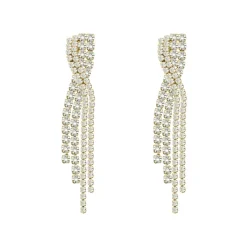 Finaste Twisted tennis earrings goudkleurig Hot