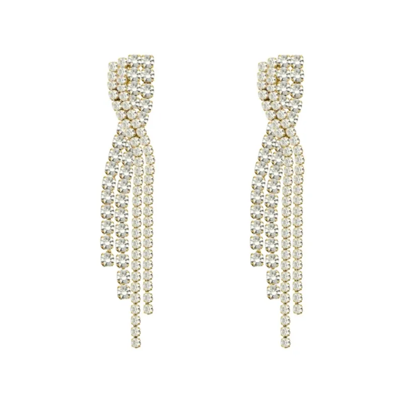 Finaste Twisted tennis earrings goudkleurig Hot