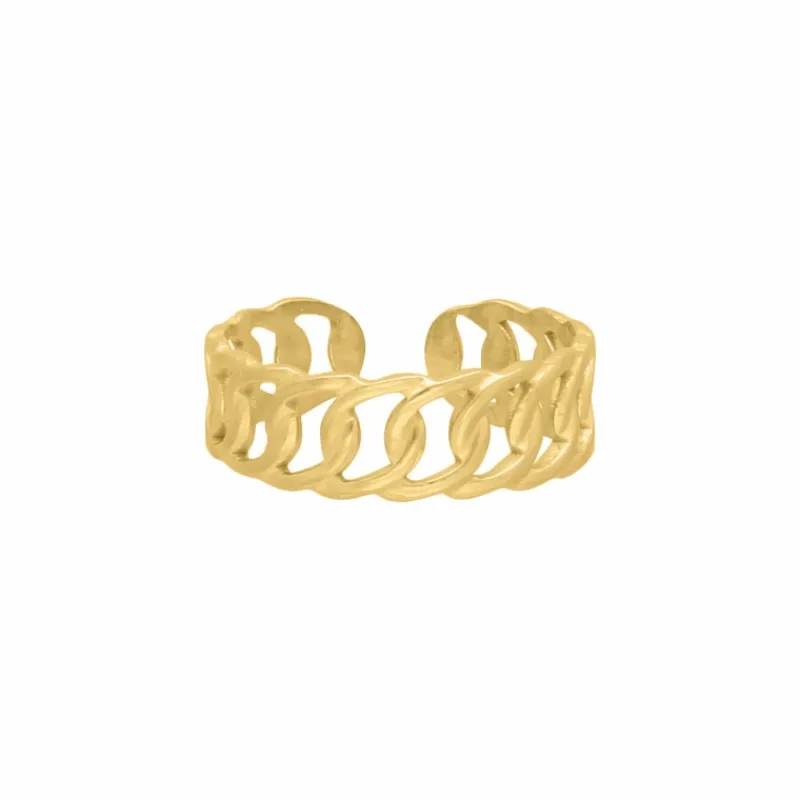 Finaste Verstelbare chain ring goudkleurig Best