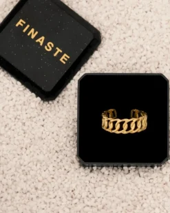 Finaste Verstelbare chain ring goudkleurig Best