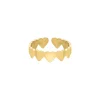 Finaste Verstelbare hartjes ring goudkleurig Fashion