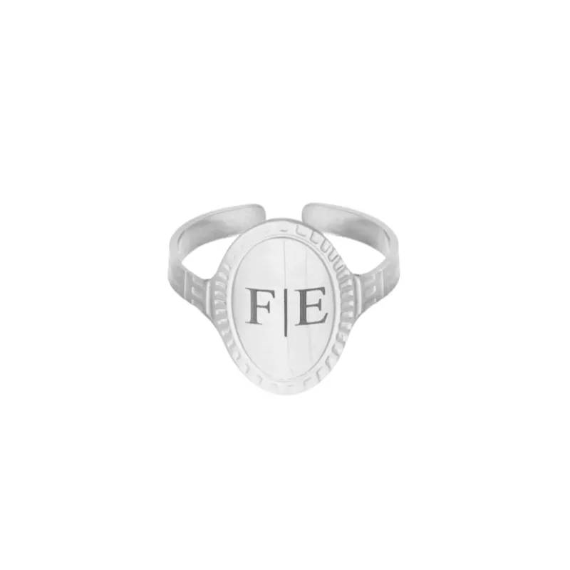 Finaste Verstelbare initial ring vintage Fashion