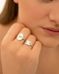 Finaste Verstelbare initial ring vintage Fashion