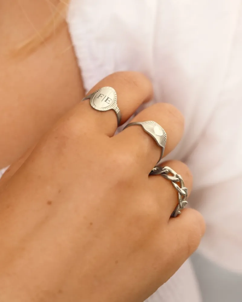 Finaste Verstelbare initial ring vintage Fashion