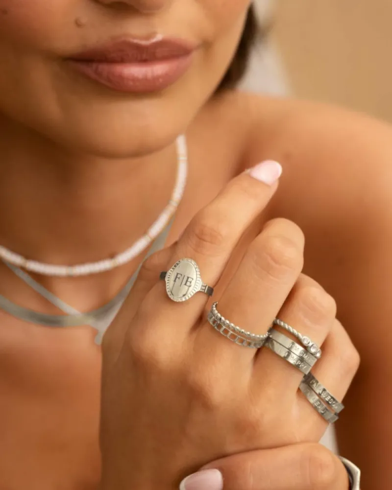 Finaste Verstelbare initial ring vintage Fashion