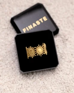 Finaste Verstelbare ring boho summer goudkleurig Sale