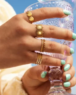 Finaste Verstelbare ring boho summer goudkleurig Sale