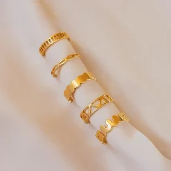 Finaste Verstelbare Ring Chunky Kleur Goud Online