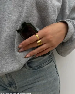 Finaste Verstelbare Ring Chunky Kleur Goud Online