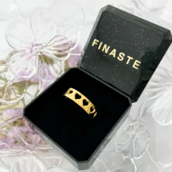 Finaste Verstelbare ring hartjes kleur goud Sale