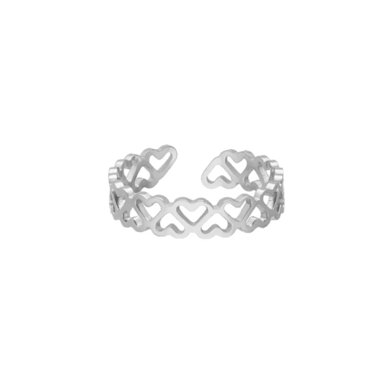 Finaste Verstelbare ring little hearts Online
