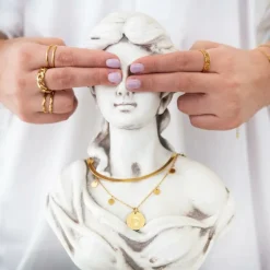 Finaste Verstelbare ring met print kleur goud Fashion