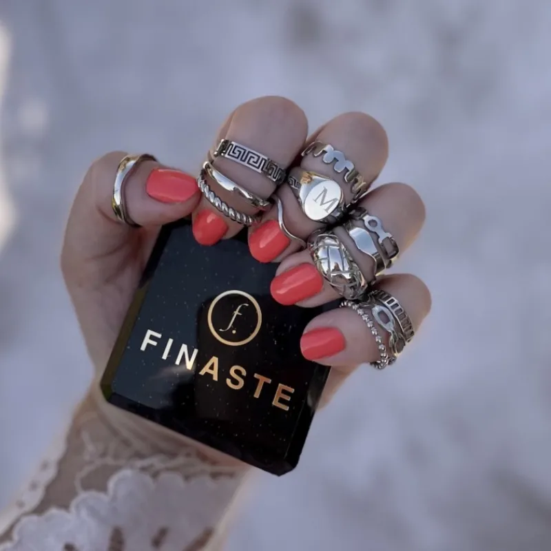Finaste Verstelbare ring met print Fashion