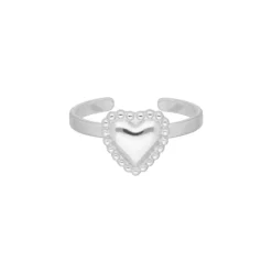 Finaste Verstelbare ring vintage hartje New