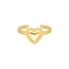Finaste Verstelbare ring vintage hartje goudkleurig New