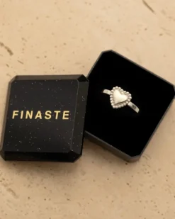 Finaste Verstelbare ring vintage hartje New