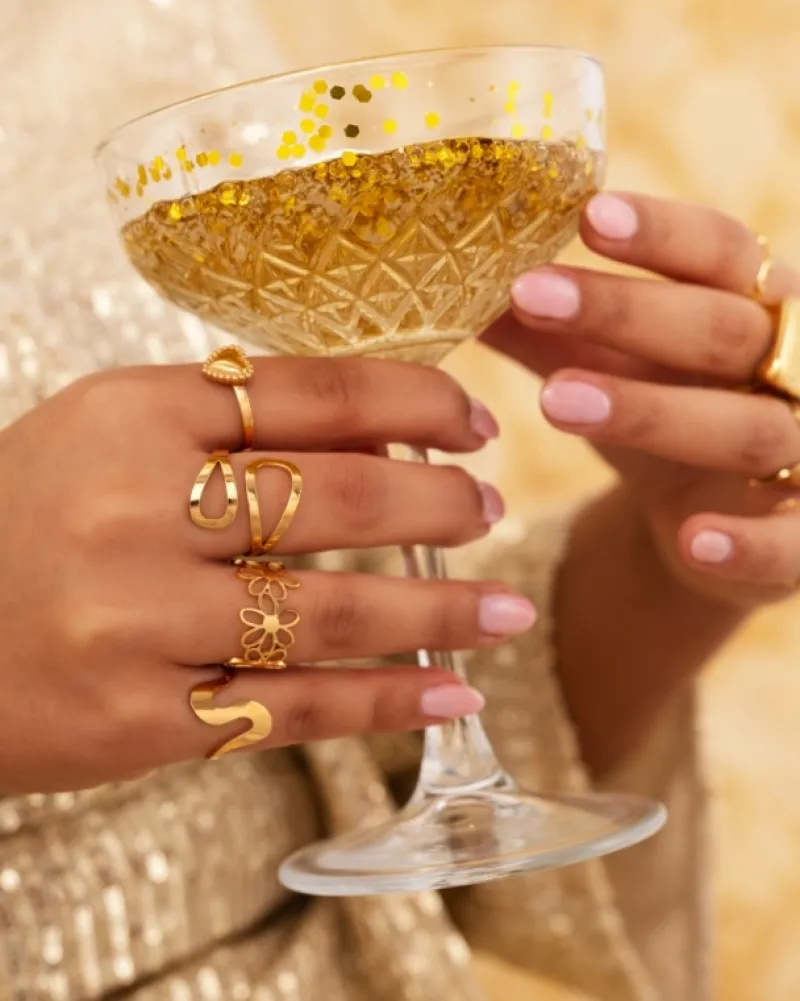 Finaste Verstelbare ring vintage hartje goudkleurig New