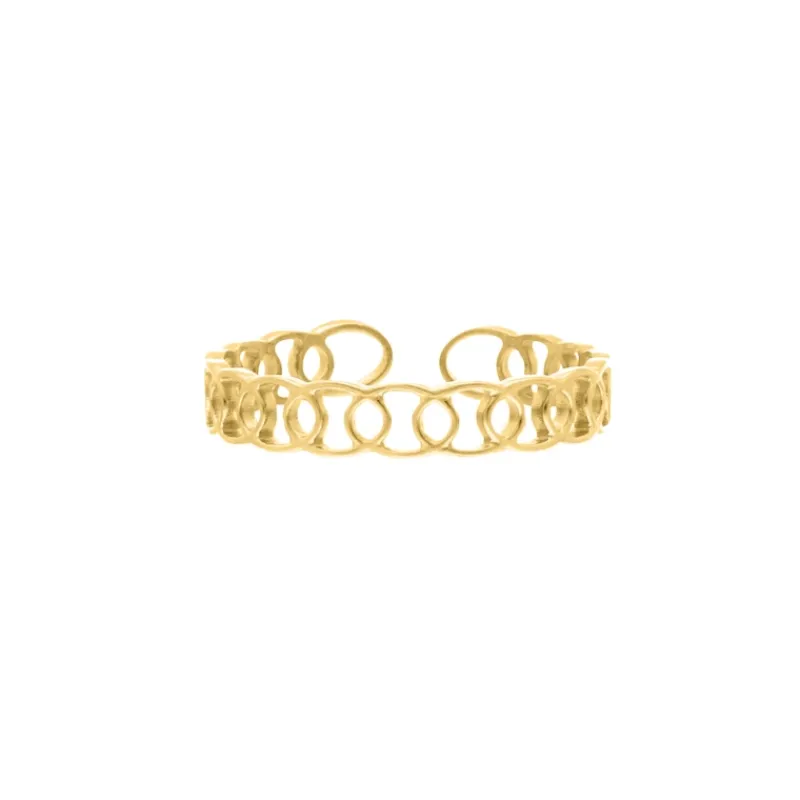 Finaste Vintage chain ring goudkleurig Best