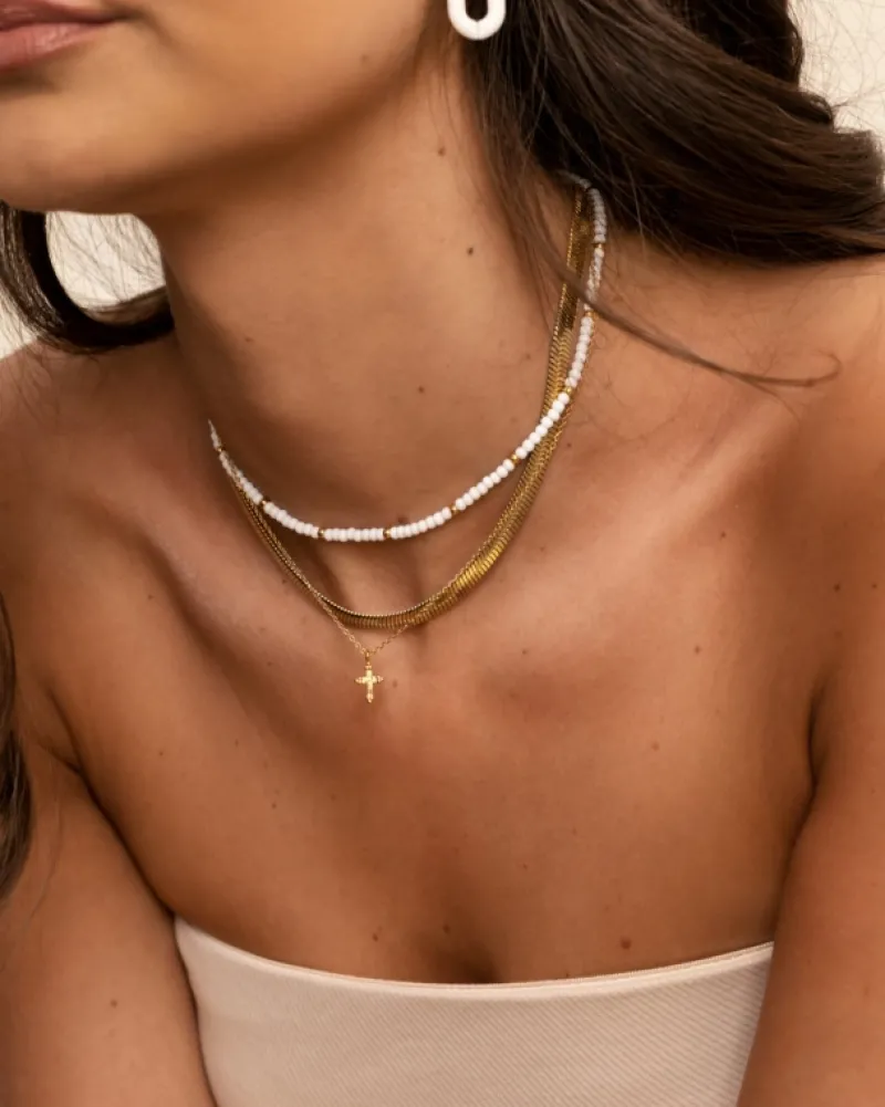 Finaste Vintage cross necklace goldplated Fashion