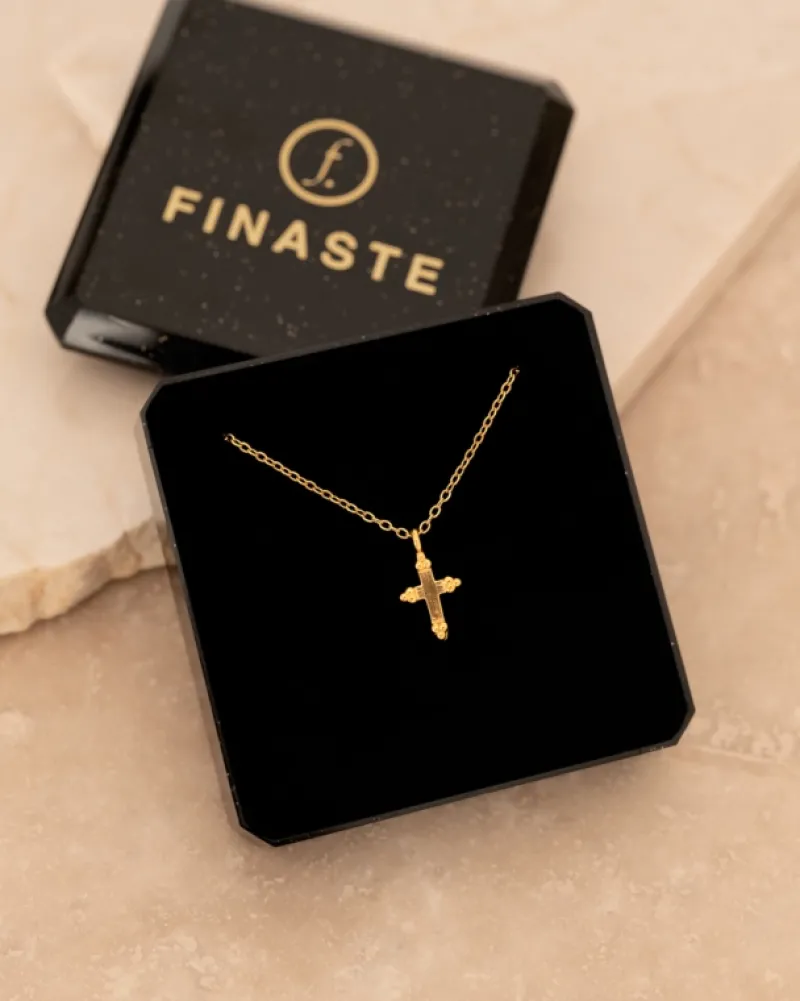 Finaste Vintage cross necklace goldplated Fashion