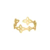 Finaste Vintage flower ring goldplated Fashion