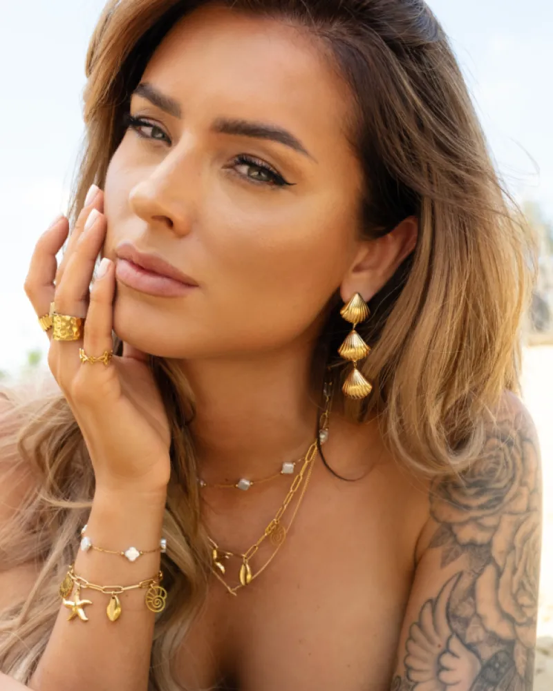 Finaste Vintage flower ring goldplated Fashion