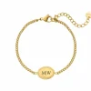 Finaste Vintage initial bracelet goldplated Hot
