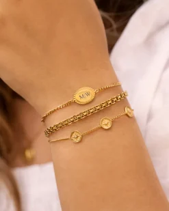 Finaste Vintage initial bracelet goldplated Hot