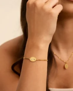 Finaste Vintage initial bracelet goldplated Hot