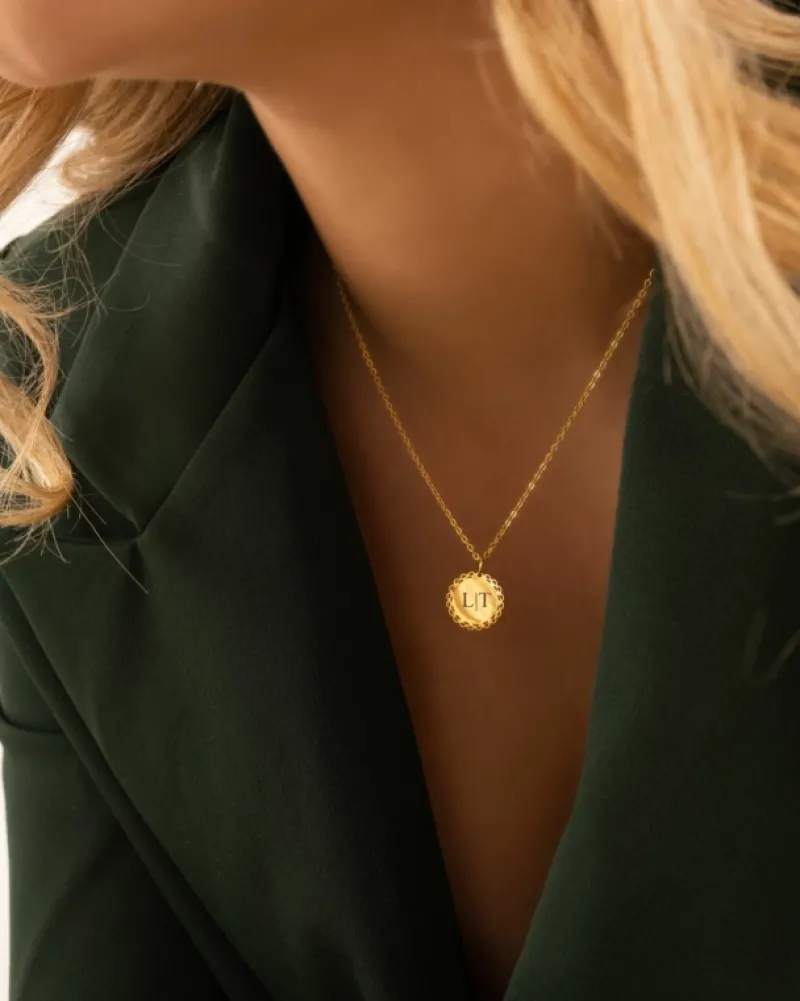 Finaste Vintage initial ketting goudkleurig Discount