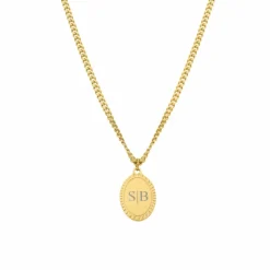 Finaste Vintage initial necklace goldplated Sale