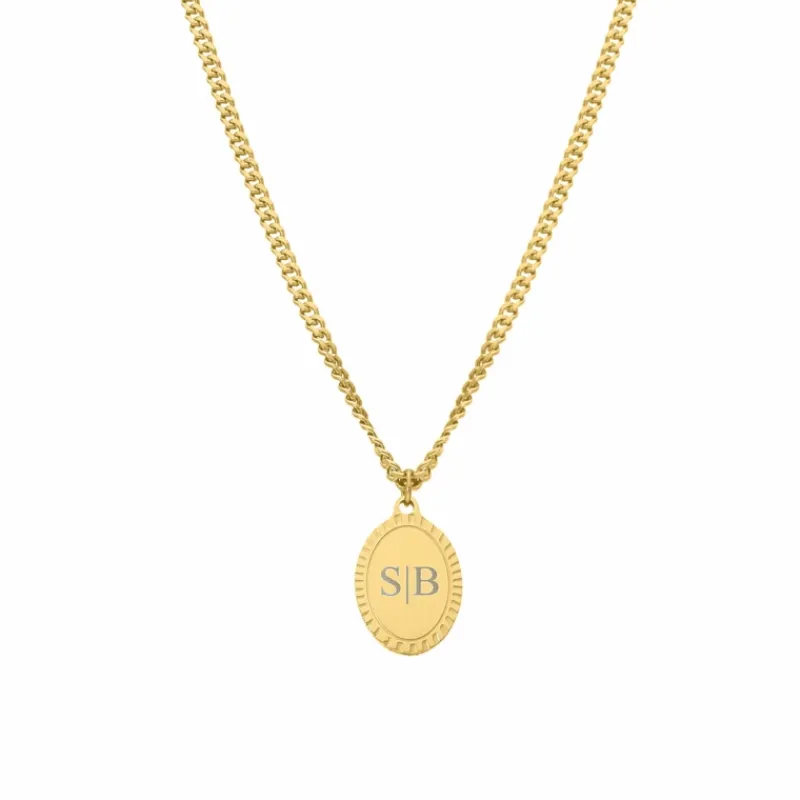 Finaste Vintage initial necklace goldplated Sale
