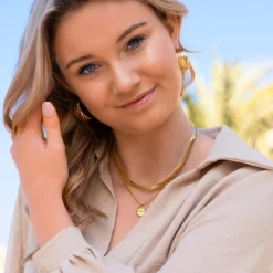 Finaste Vintage initial necklace goldplated Sale