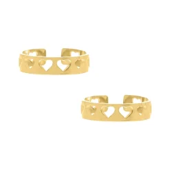 Finaste Vriendschapsringen hartjes goldplated Discount