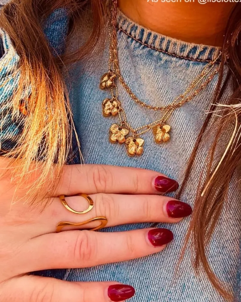 Finaste Wave ring kleur goud New