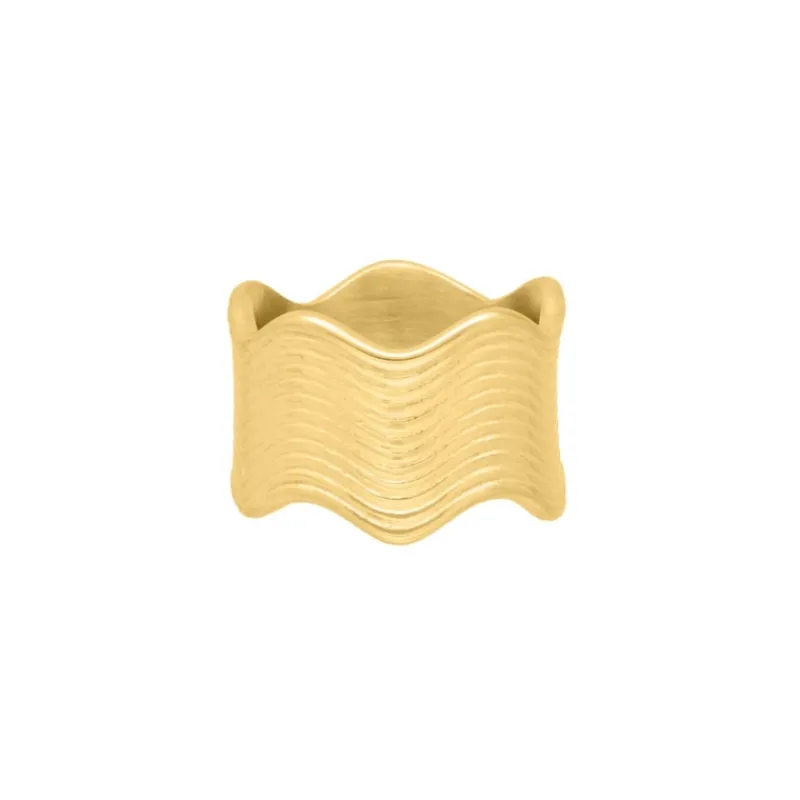 Finaste Wave ring multiple goudkleurig Clearance