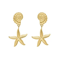 Finaste Zeester oorhangers goudkleurig Best