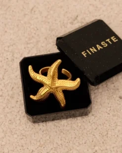 Finaste Zeester ring verstelbaar goudkleurig Best
