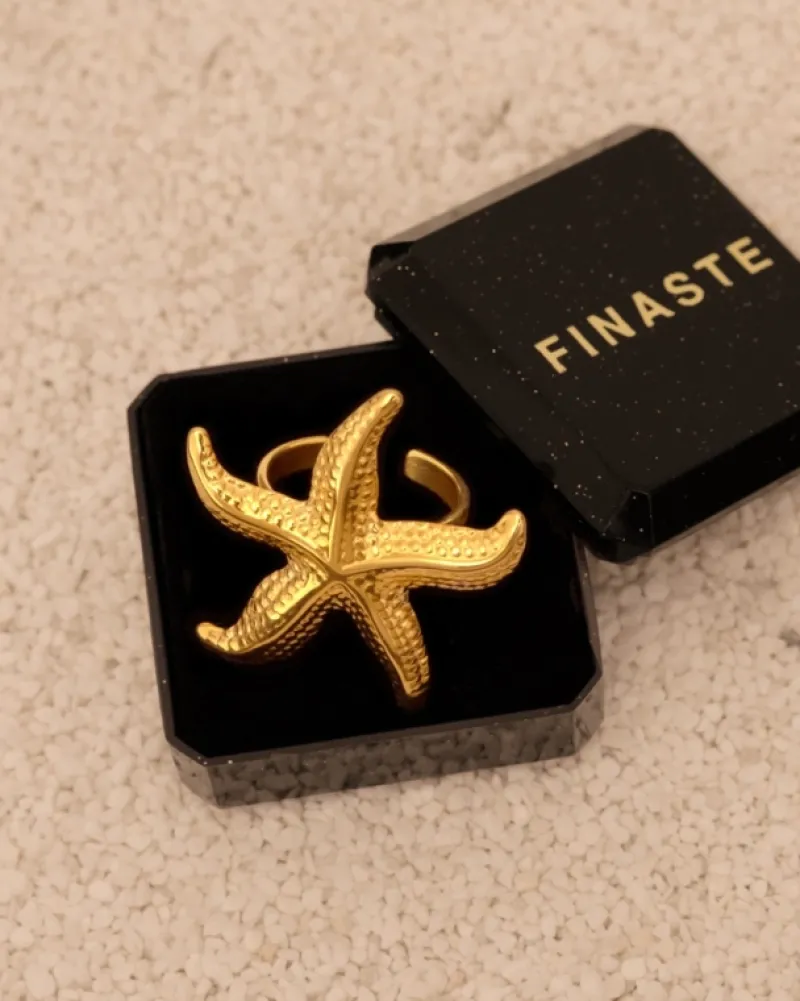 Finaste Zeester ring verstelbaar goudkleurig Best