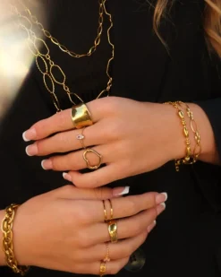 Finaste Zegelring big goud kleurig New