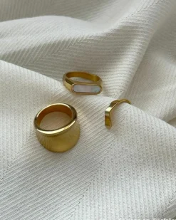 Finaste Zegelring big goud kleurig New